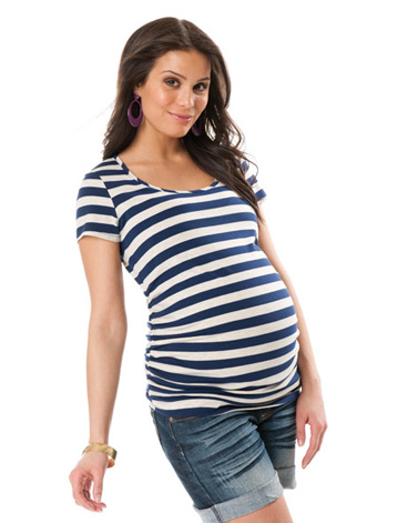Yarn stripe maternity wear